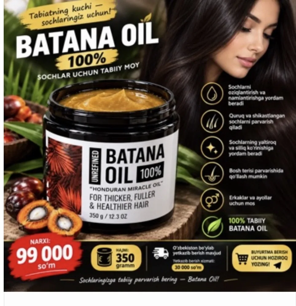 Batana Oil Sochlar Uchun Original